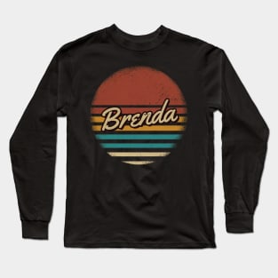 Brenda Vintage Text Long Sleeve T-Shirt